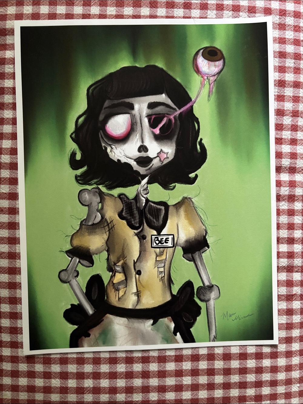 Ghoul Girl Bee - Original Artwork - Mari Givens - 90zzMari